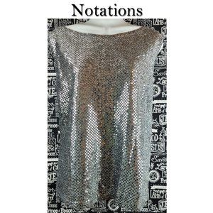 Notations Sequin Sparkly Holiday Sleeveless Top Size XL🤩